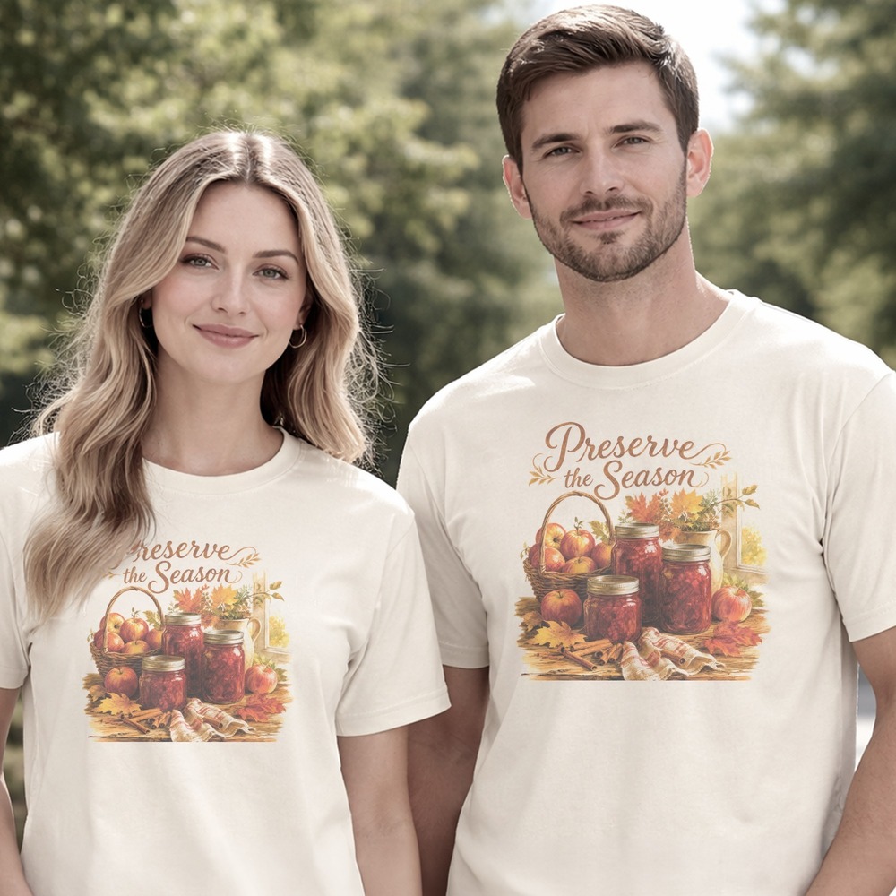 Preserve the Season Autumn Canning Jars Still Life Tee